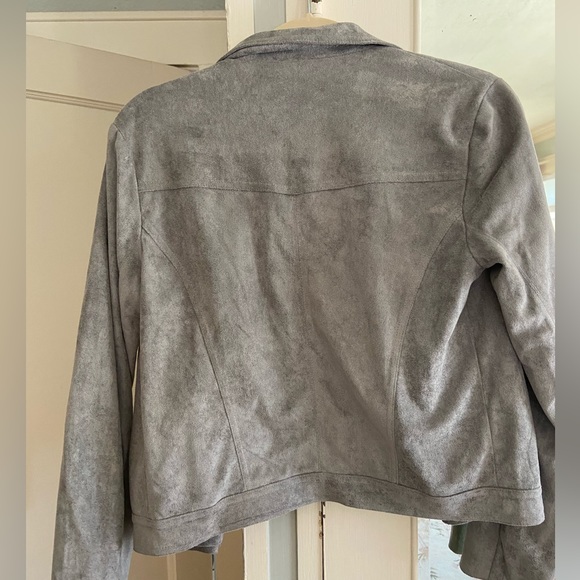 Ark & Co Grey Suede Zippered Jacket - Picture 2 of 5